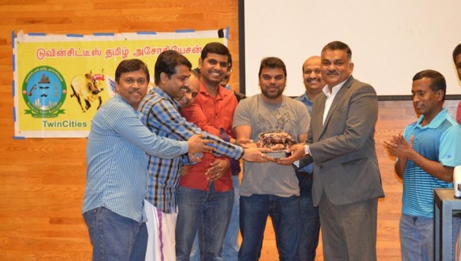 Karthikeya Shivasanapathy gave speech in Tamil Association of Twin Cities